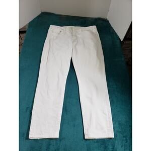 Mother Jeans Sz 27 Womens White Stretch Denim Pants Stretch Ladies Cropped USA